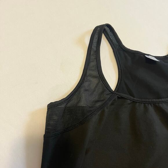 Black racerback mesh strap tank top M - Picture 6 of 6